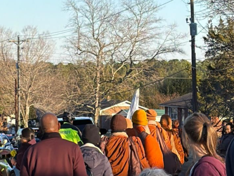 Walk for Peace monks travel to Greensboro
